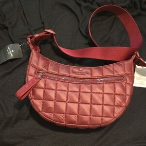 Kate Spade Burgundy Quilted Sling Bag